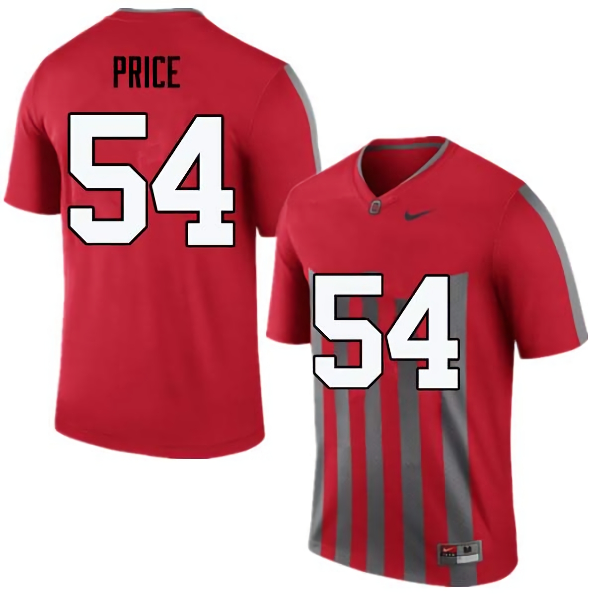 Billy Price Ohio State Buckeyes Men's NCAA #54 Nike Throwback Red College Stitched Football Jersey USS2056RO